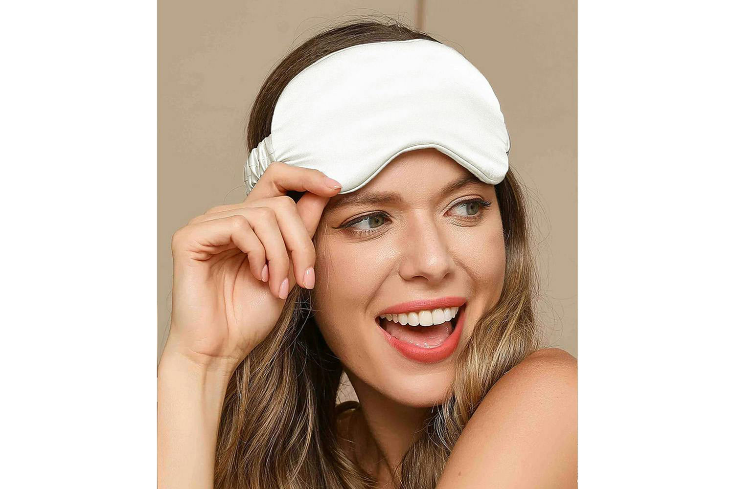 The Linen Consultancy | 19 Momme Silk Eye Mask | White-3