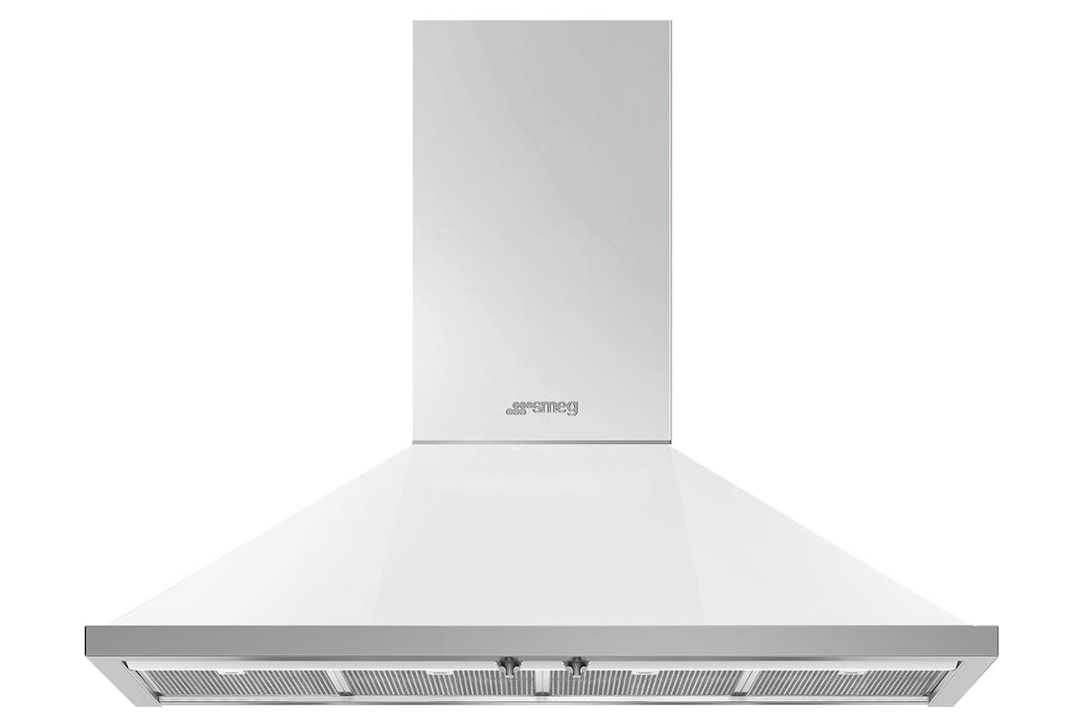 Smeg 120cm Portofino Chimney Cooker Hood | KPF12WH | White