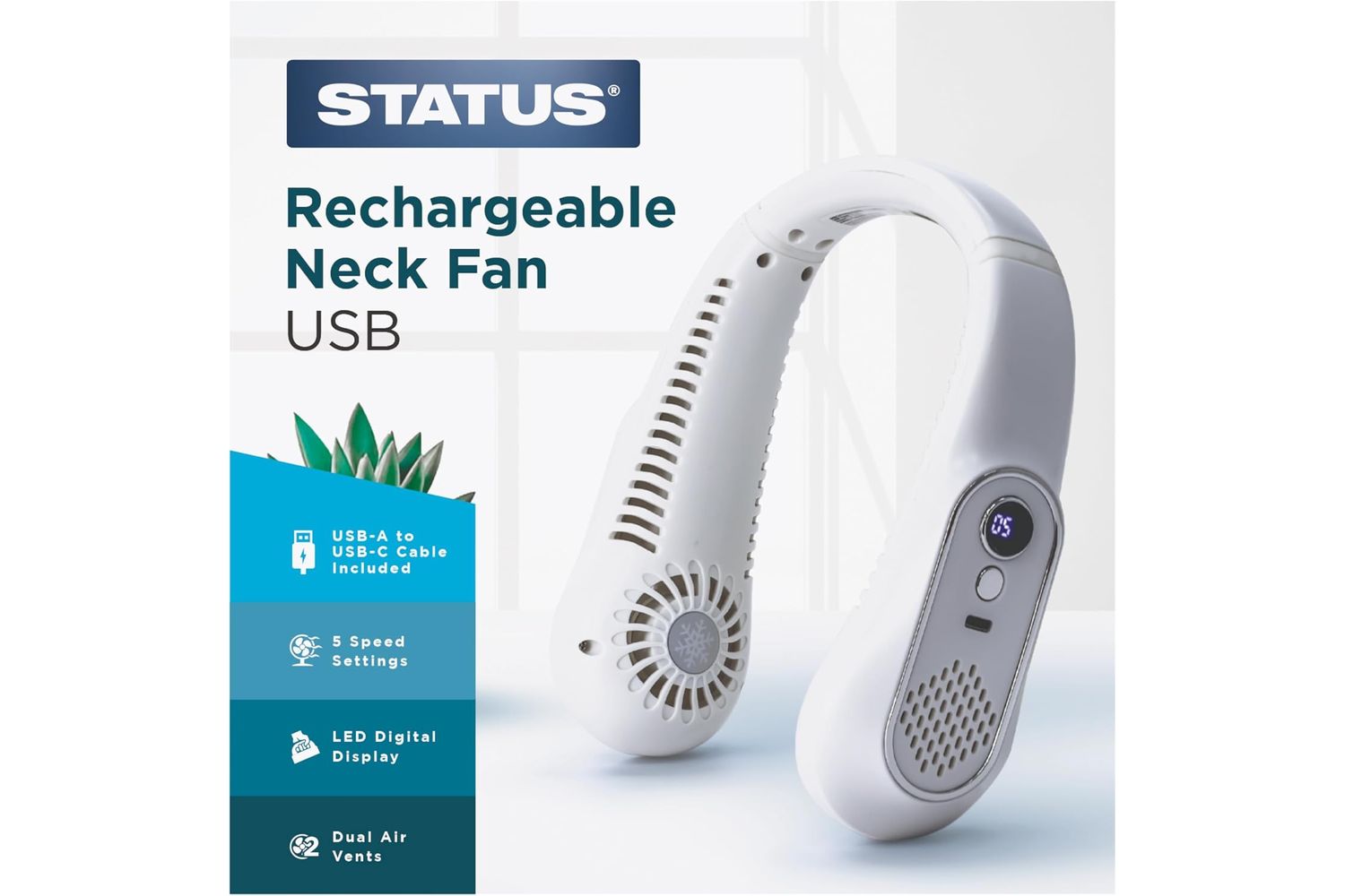 Status Neck Fan - 5 Speed Settings-2