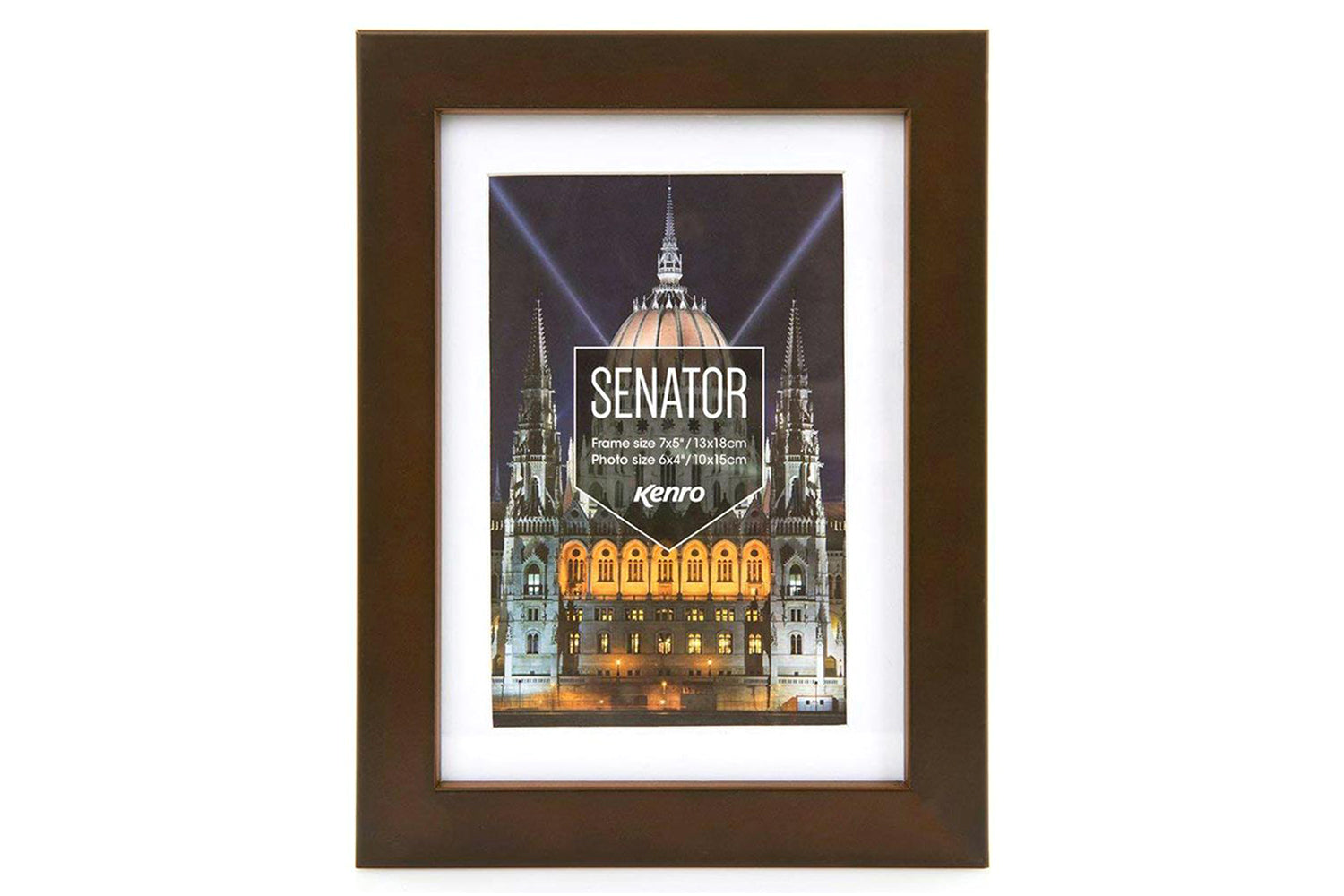 Kenro Senator Black Photo Frame with Mat | 8x8/6x6