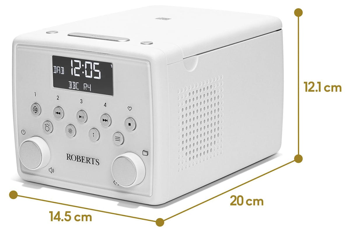 Roberts Alarm Clock Radio with CD Player | White-6