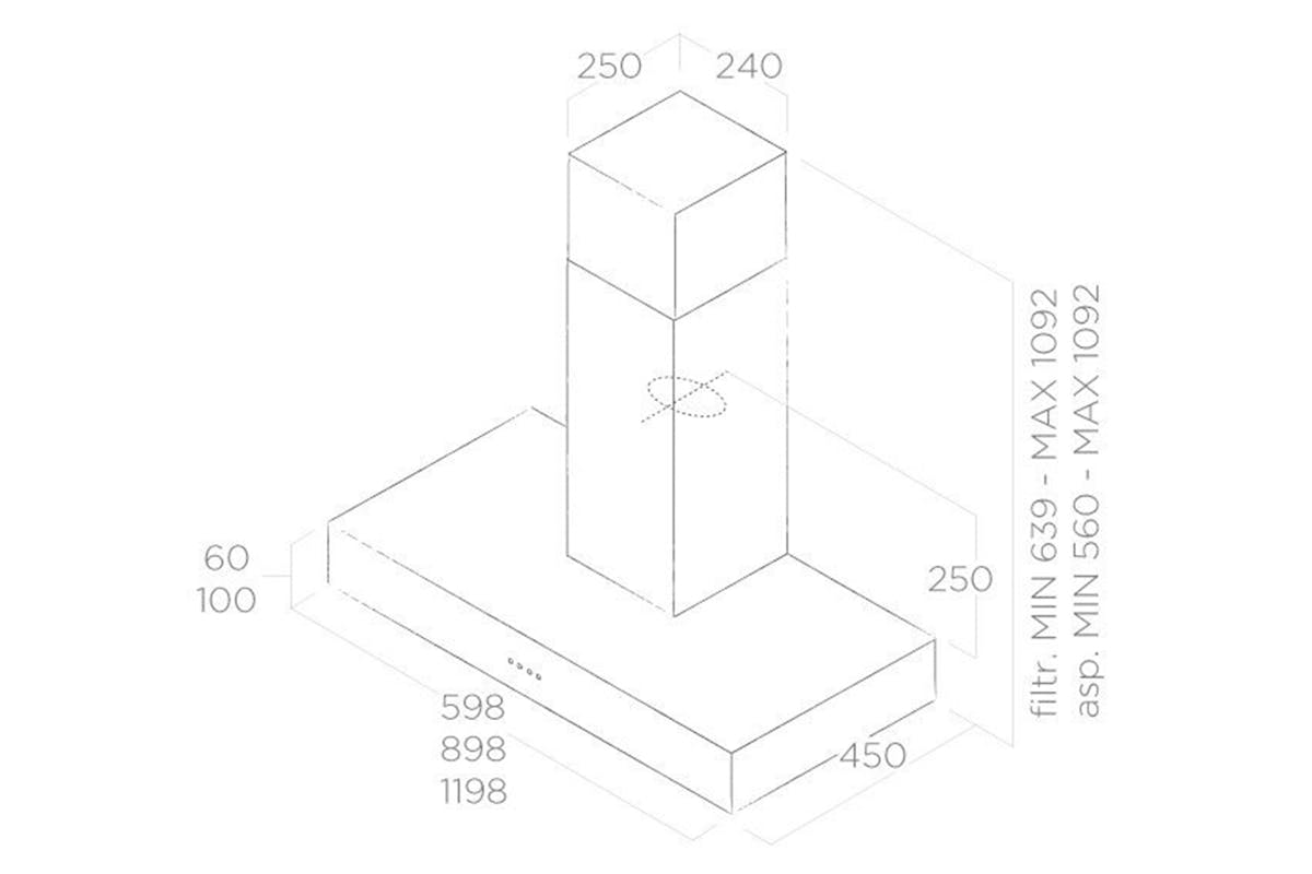 Elica Spot 60cm Chimney Hood | SPOTNGIX60-2