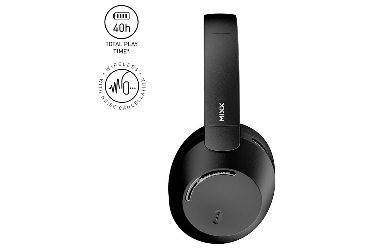Mixx Streamq C4 Active Noise Cancelling Over Ear Wireless Headphones | Black-2