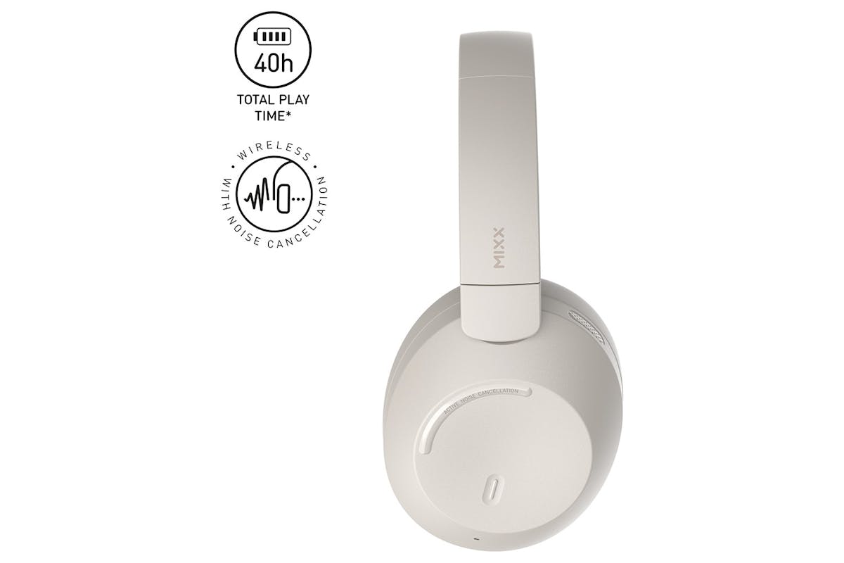 Mixx Streamq C4 Active Noise Cancelling Over Ear Wireless Headphones | Sand-2