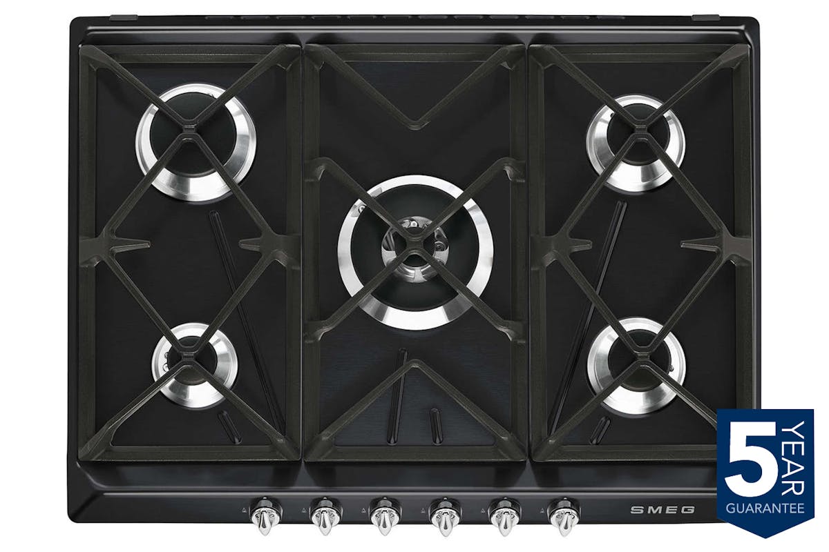 Smeg 69cm Victoria Aesthetic Built-in Gas Hob | SR975NGH | Black-2