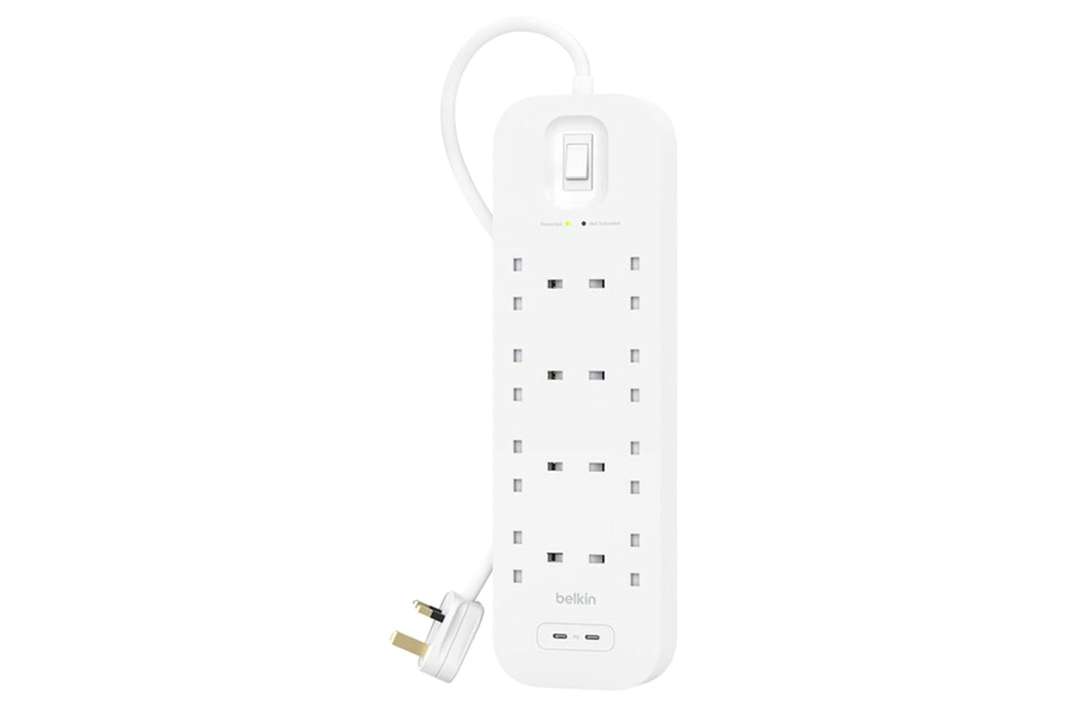 Belkin Connect USB-C Charging 8 Outlet Surge Protector | 2m-5