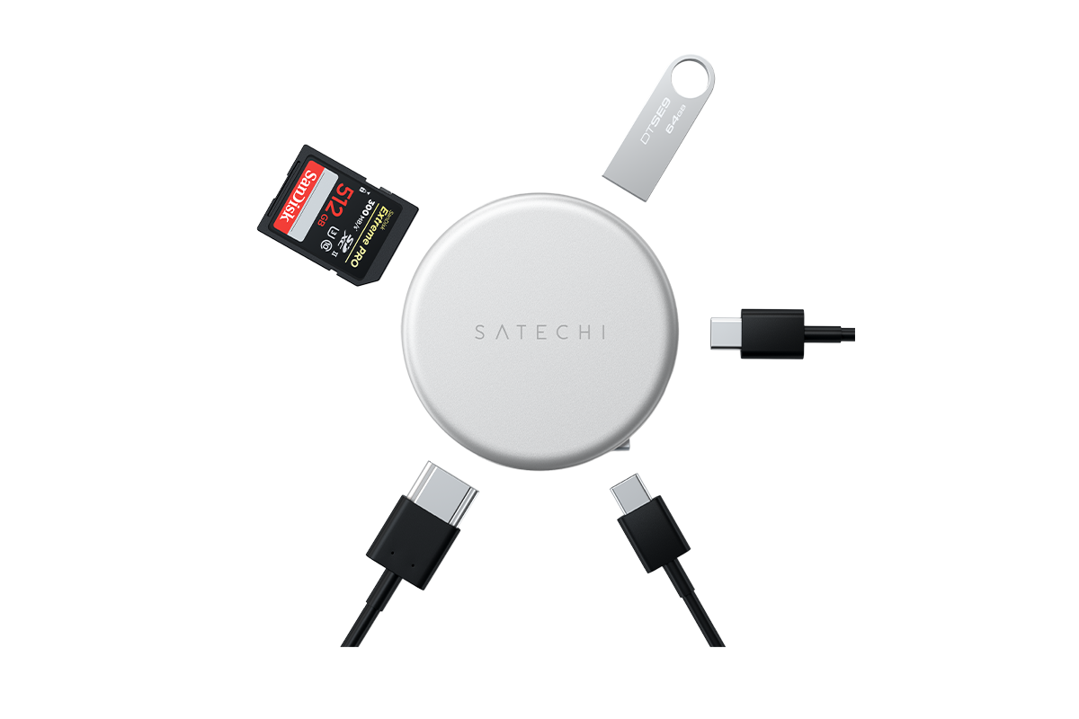 Satechi OntheGo 5-in-1 Multiport Adapter | Silver-3