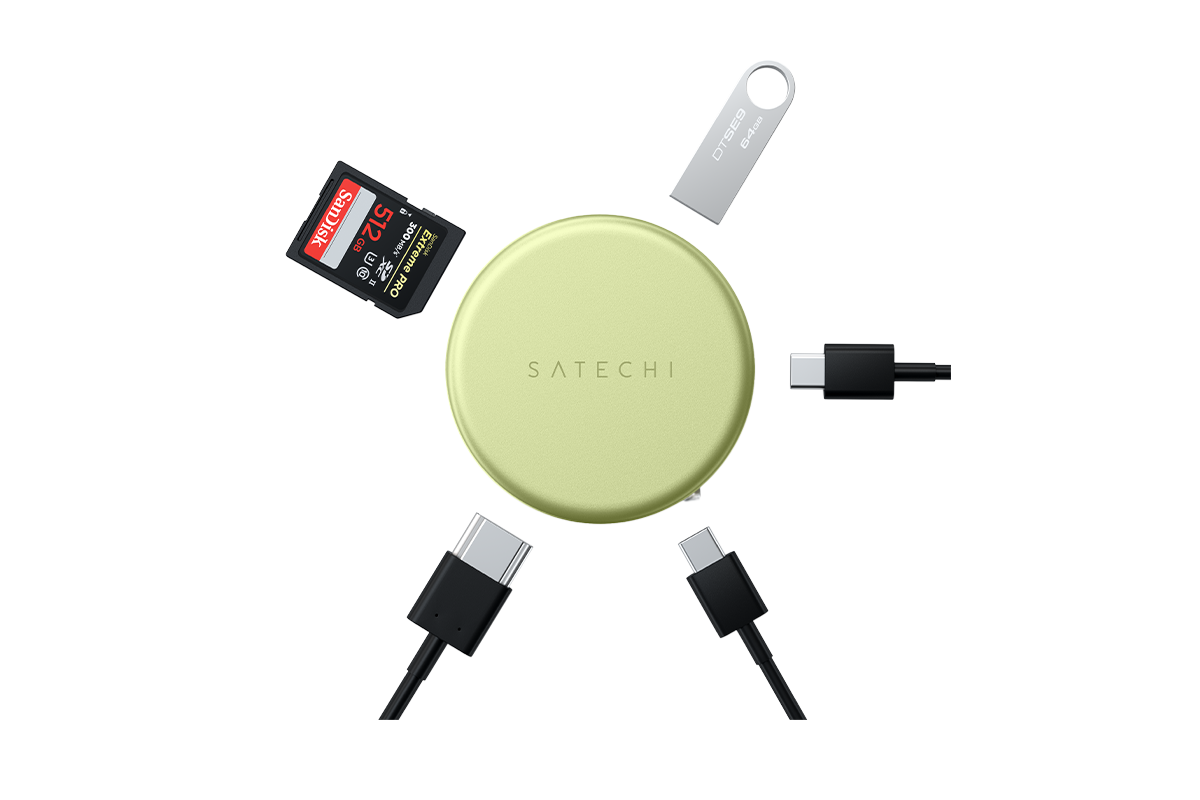 Satechi OntheGo 5-in-1 Multiport Adapter | Citrus-3