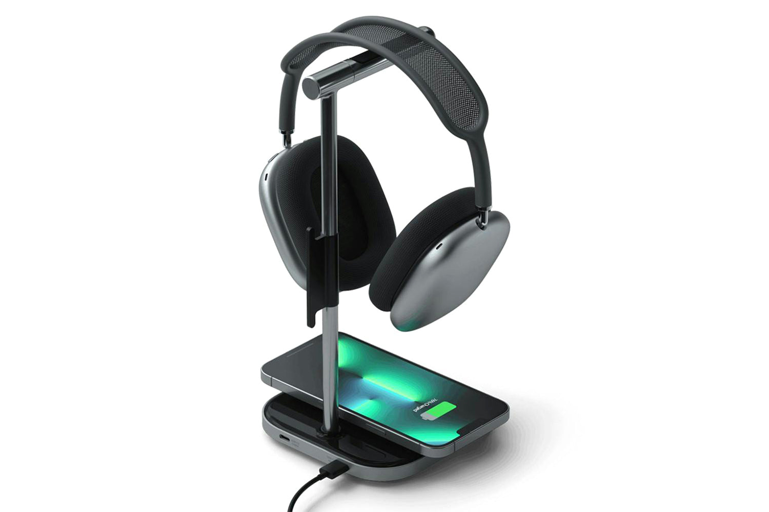 Satechi 2-in-1 Headphone Stand with Wireless Charger-3