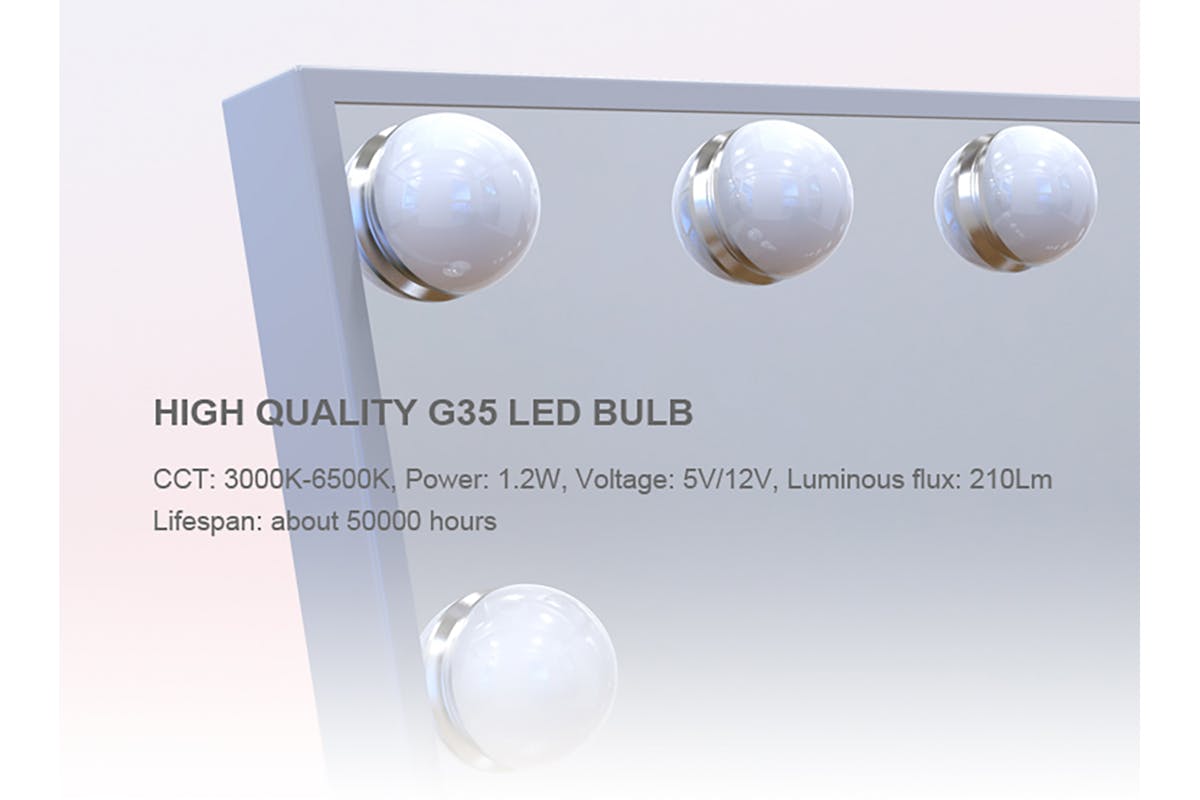 Hollywood Sunrise LED Vanity Mirror | 51 x 40 cm-6