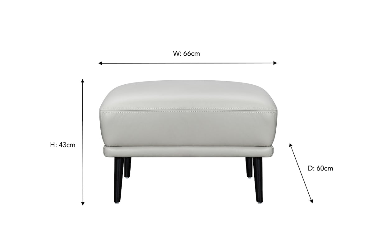 Orio Footstool | Leather | Dove-3