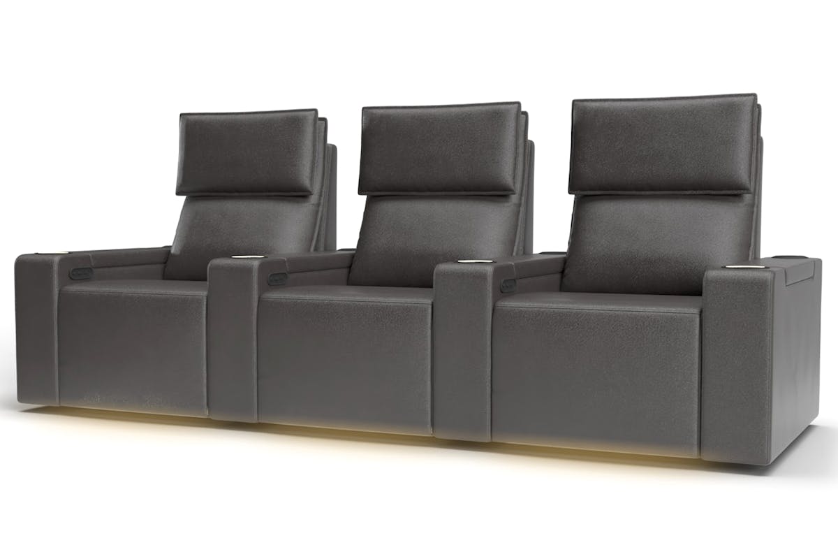 Stella Home Theater Seating | Power Recliner | Set of 3 | Gunmetal-2