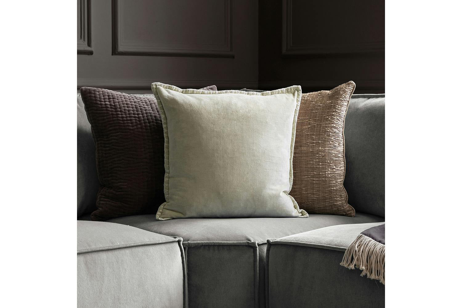 Stitch Feather Rich Cushion | Quartz | 50 x 50 cm-3