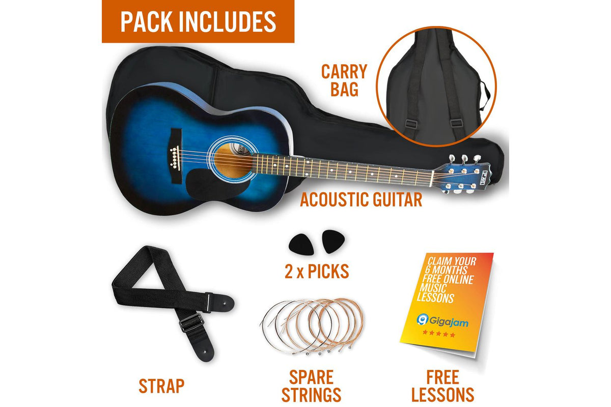 3rd Avenue Acoustic Guitar Pack - Blueburst-3