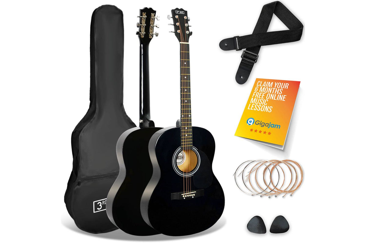 3rd Avenue Acoustic Guitar Pack - Black