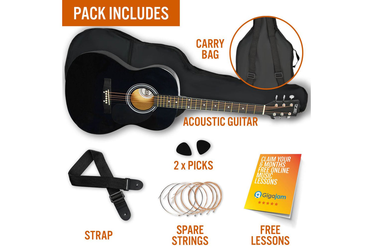 3rd Avenue Acoustic Guitar Pack - Black-3