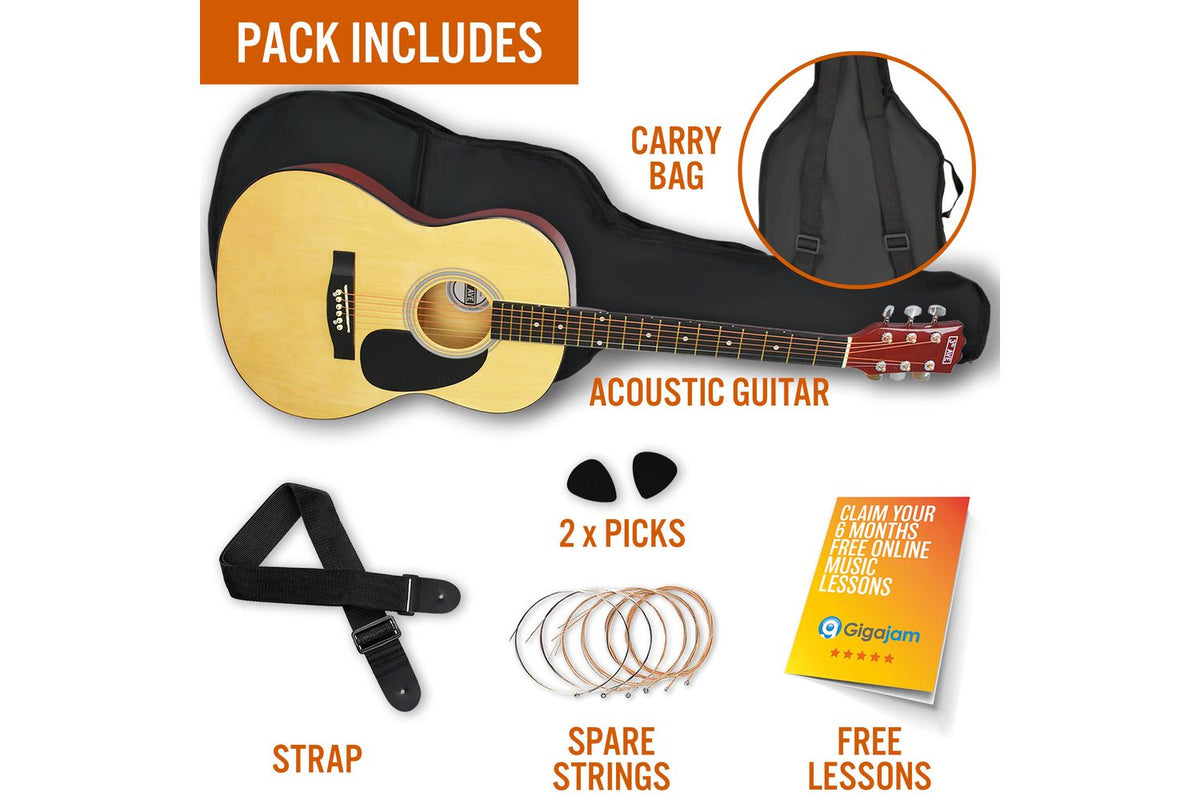 3rd Avenue Acoustic Guitar Pack - Natural-3