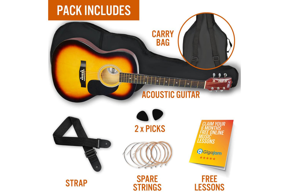 3rd Avenue Acoustic Guitar Pack - Sunburst-3