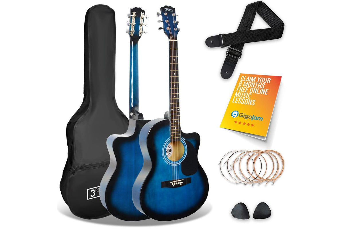 3rd Avenue Cutaway Acoustic Guitar Pack - Blueburst