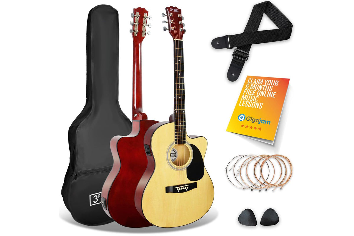 3rd Avenue Cutaway Electro Acoustic Guitar Pack Natural