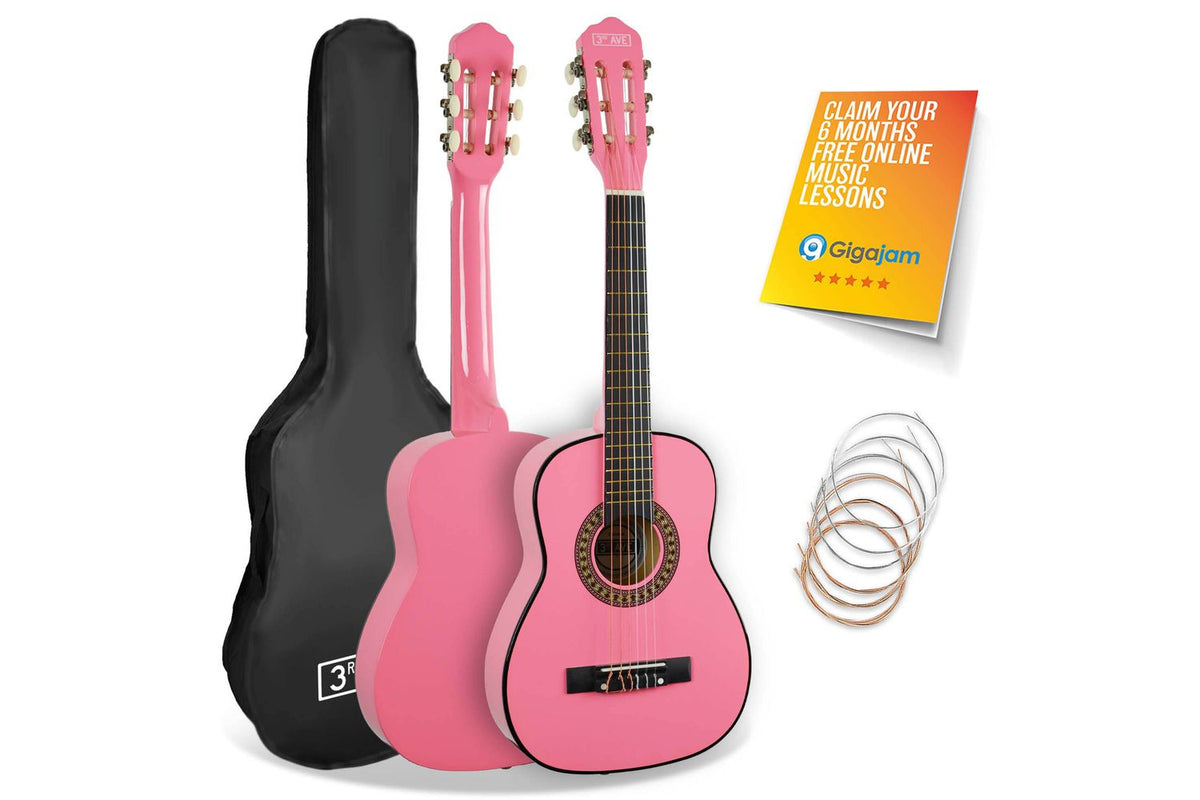 3rd Avenue 14 Size Classical Guitar Pack - Pink