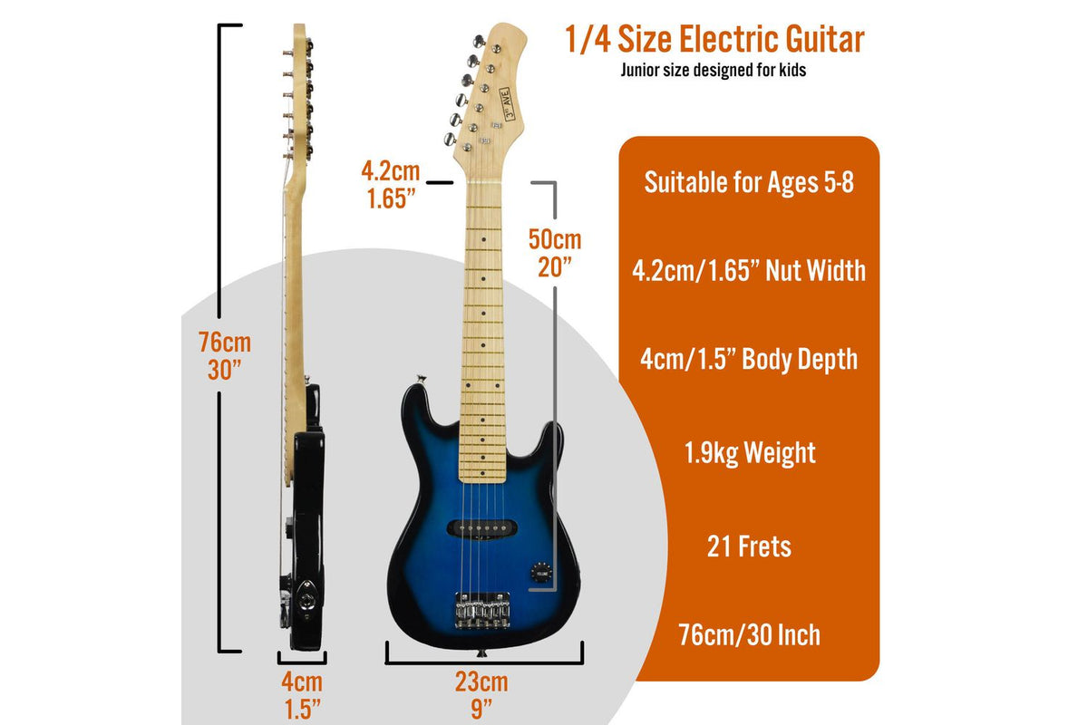 3rd Avenue Junior Electric Guitar Pack - Blueburst-2