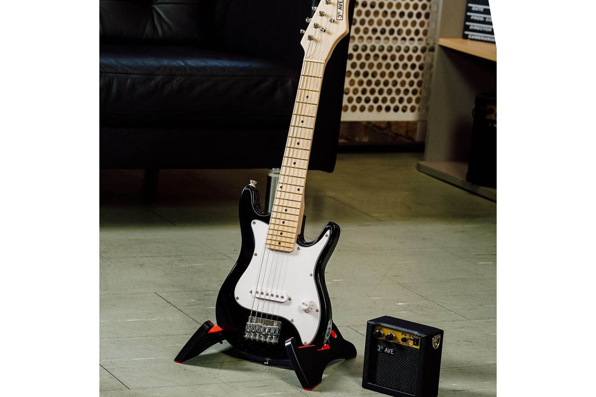 3rd Avenue Junior Electric Guitar Pack - Black And Whit-5