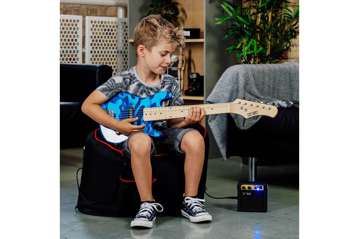 3rd Avenue Junior Electric Guitar Pack - Blue Camo-5