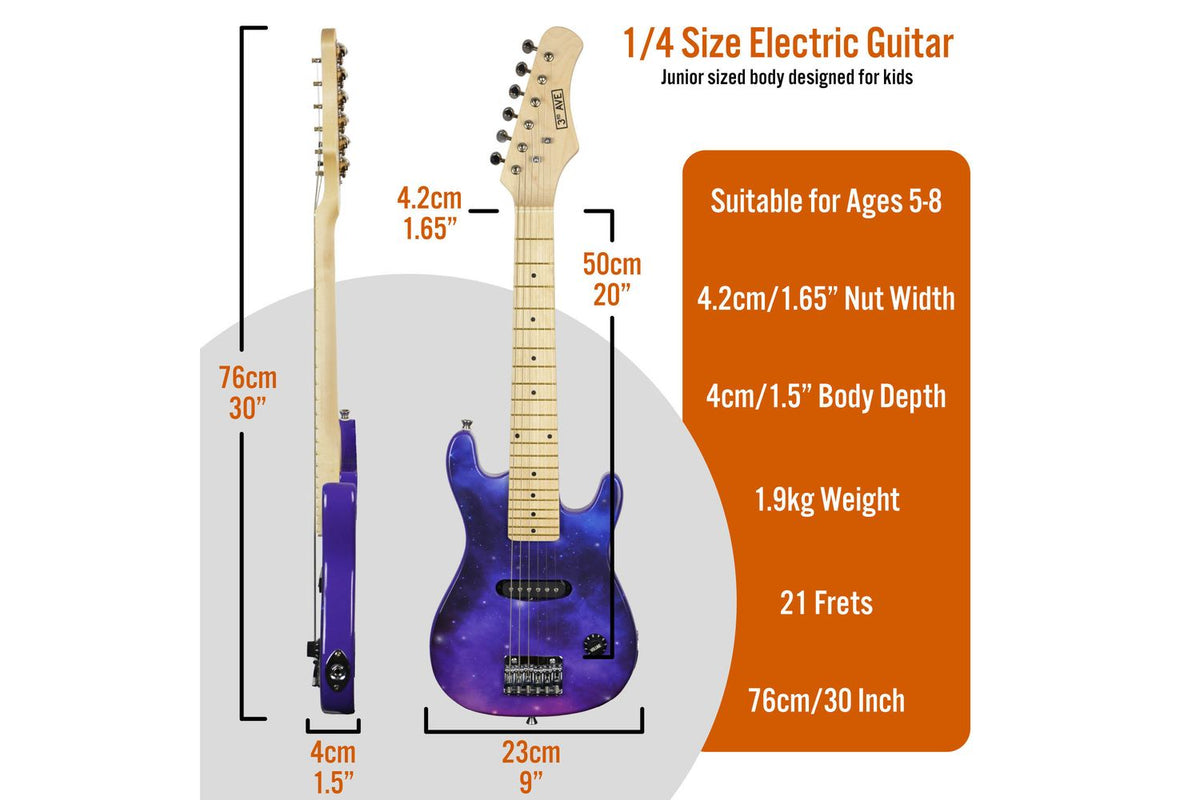 3rd Avenue Junior Electric Guitar Pack - Purple Galaxy-2