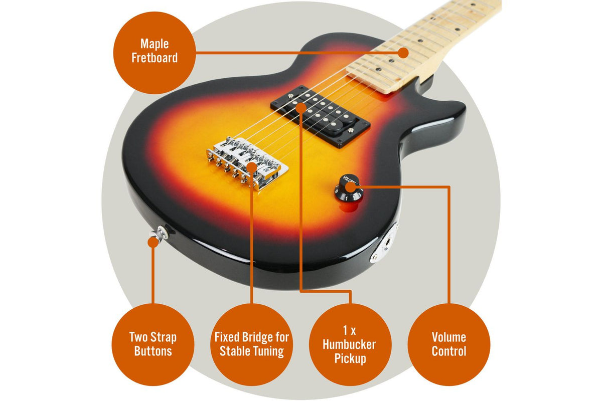 3rd Avenue Junior Electric Rock Guitar Pack - Sun-4
