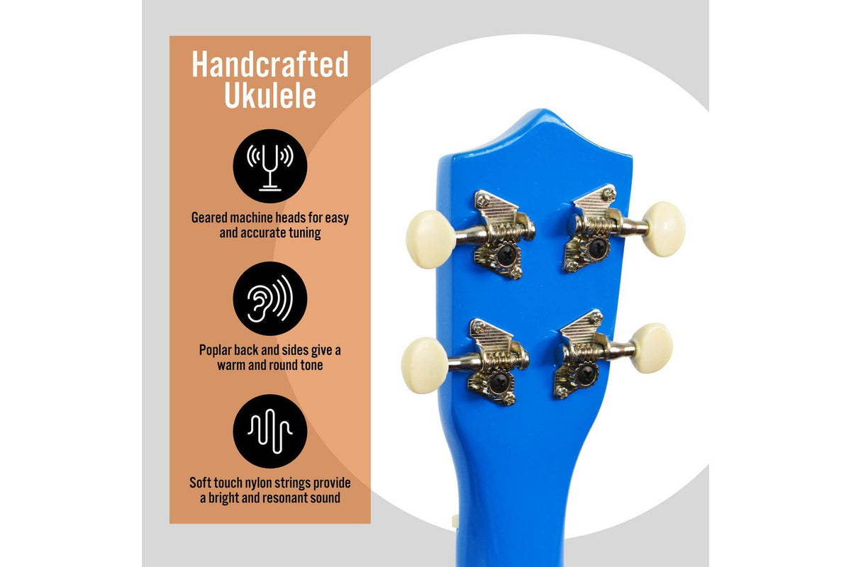 3rd Avenue Soprano Ukulele Pack - Blue-4