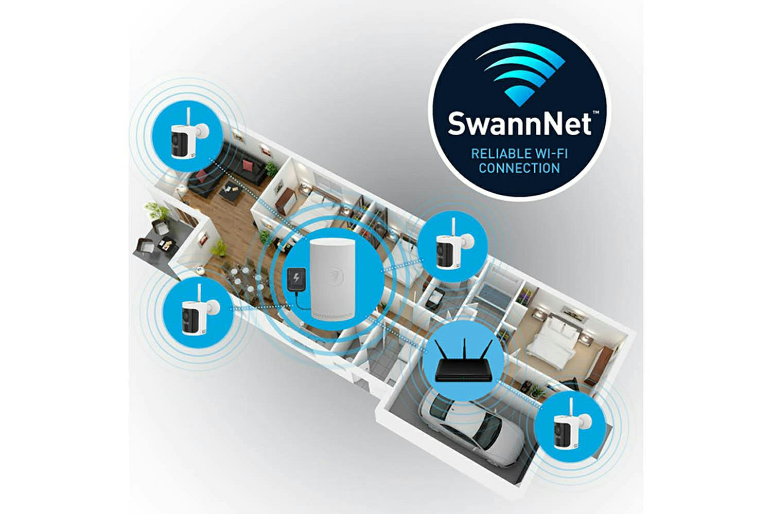 Swann AllSecure 4K Wireless Security Kit with 2 x Wire-Free Cameras & NVR Tower-6