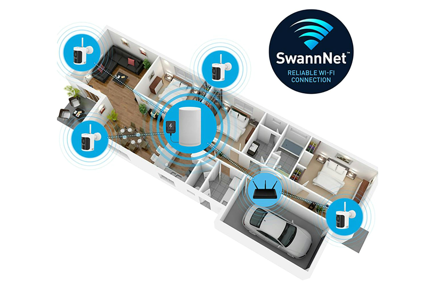 Swann AllSecure4K Wireless Security Camera Kit Security System | Pack of 4-4