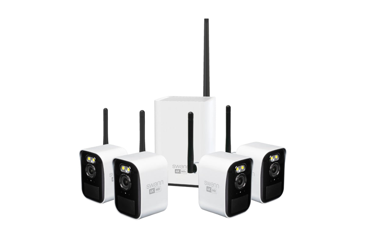 Swann MaxRanger4K Mini Long-Range Wireless Security System with 4 Cameras
