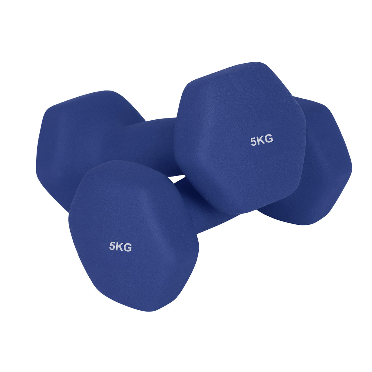 Hexagonal Dumbbells Set Of 2 | Hand Weights | Iron Pvc | 5 Kg