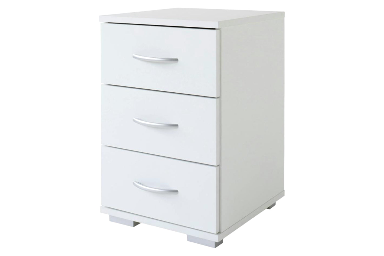 Las Bedside Locker | 3 Drawer | White-2
