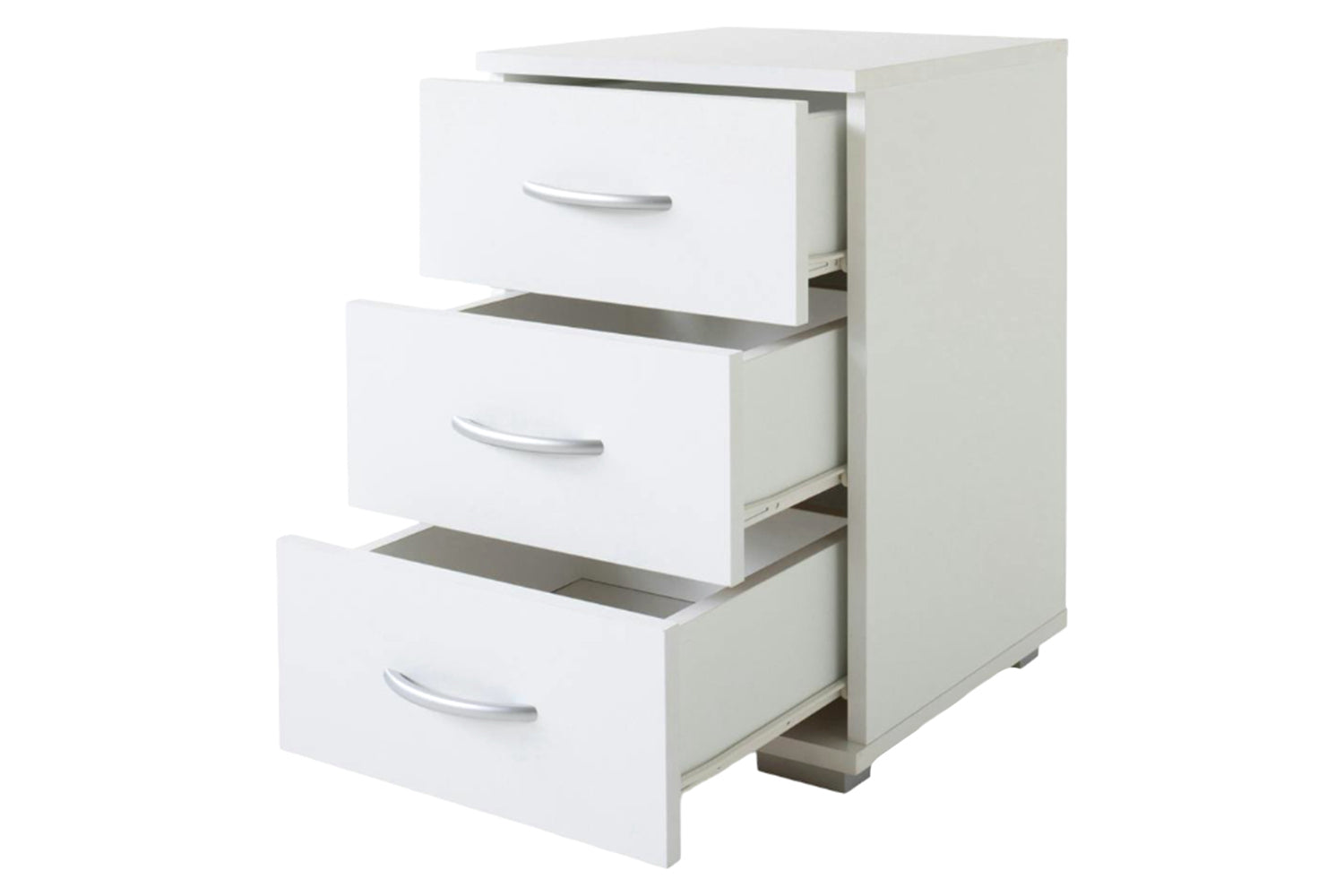 Las Bedside Locker | 3 Drawer | White-4