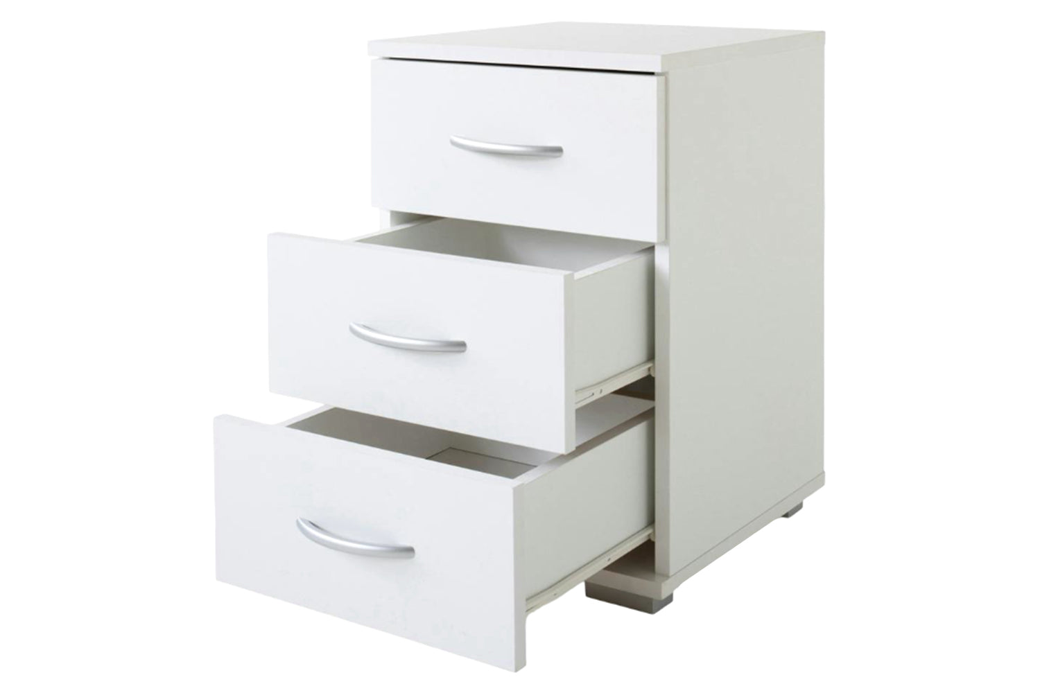 Las Bedside Locker | 3 Drawer | White-5