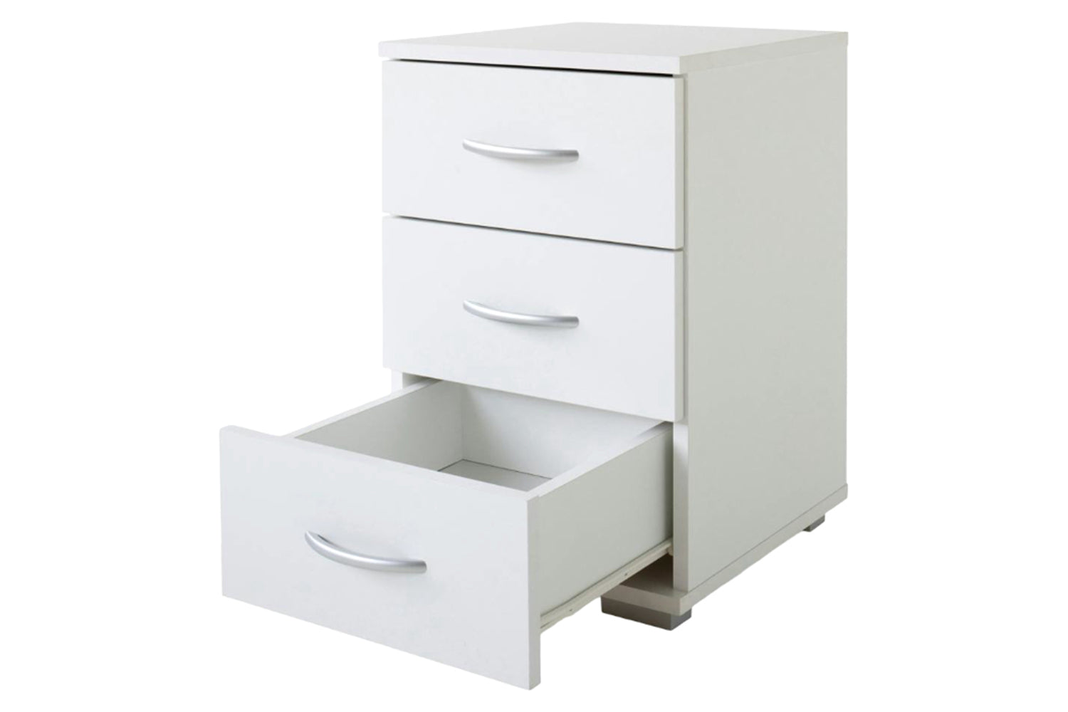 Las Bedside Locker | 3 Drawer | White-7