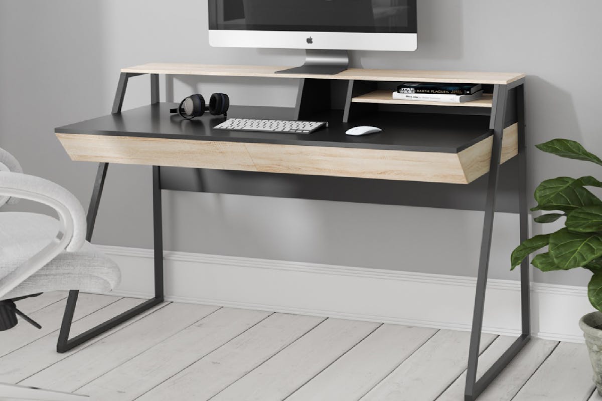 Dorel Salcombe Desk | Black/Oak-2