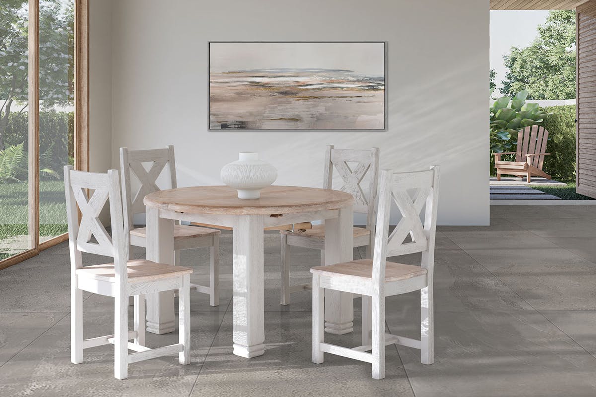 Savannah Round Extending Dining Table | 120 cm | Colour Options-2