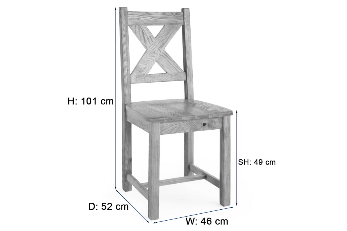 Savannah Dining Chair | Cross-Back | Natural-3