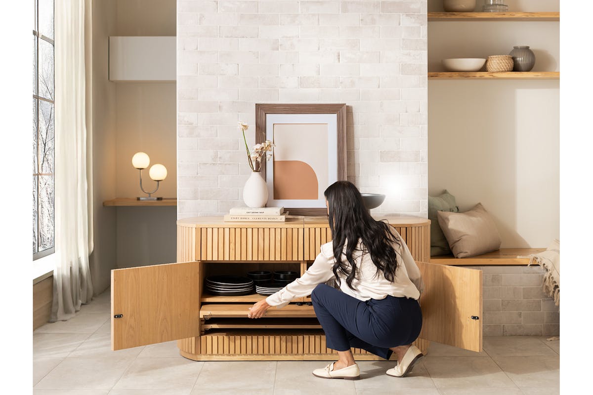Transformer Round Sideboard Right Side | Scandinavian Oak-2