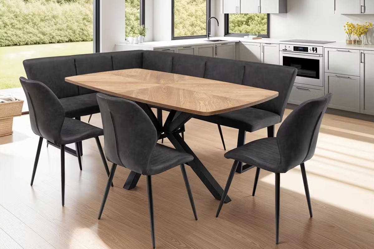 Sheldon Dining Chairs | Leather | Grey | Set of 2-2