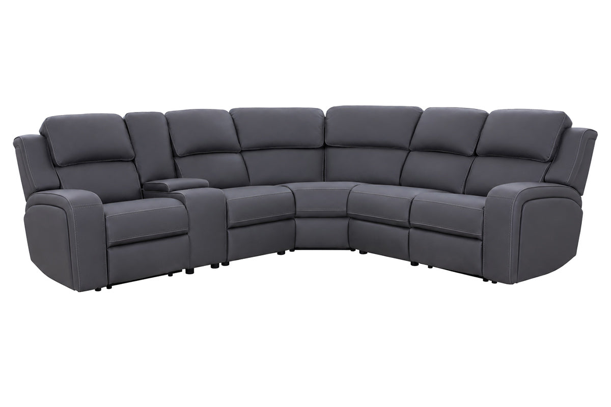 Shobi Corner Sofa | Large | Power Recliner | Fabric | Grey