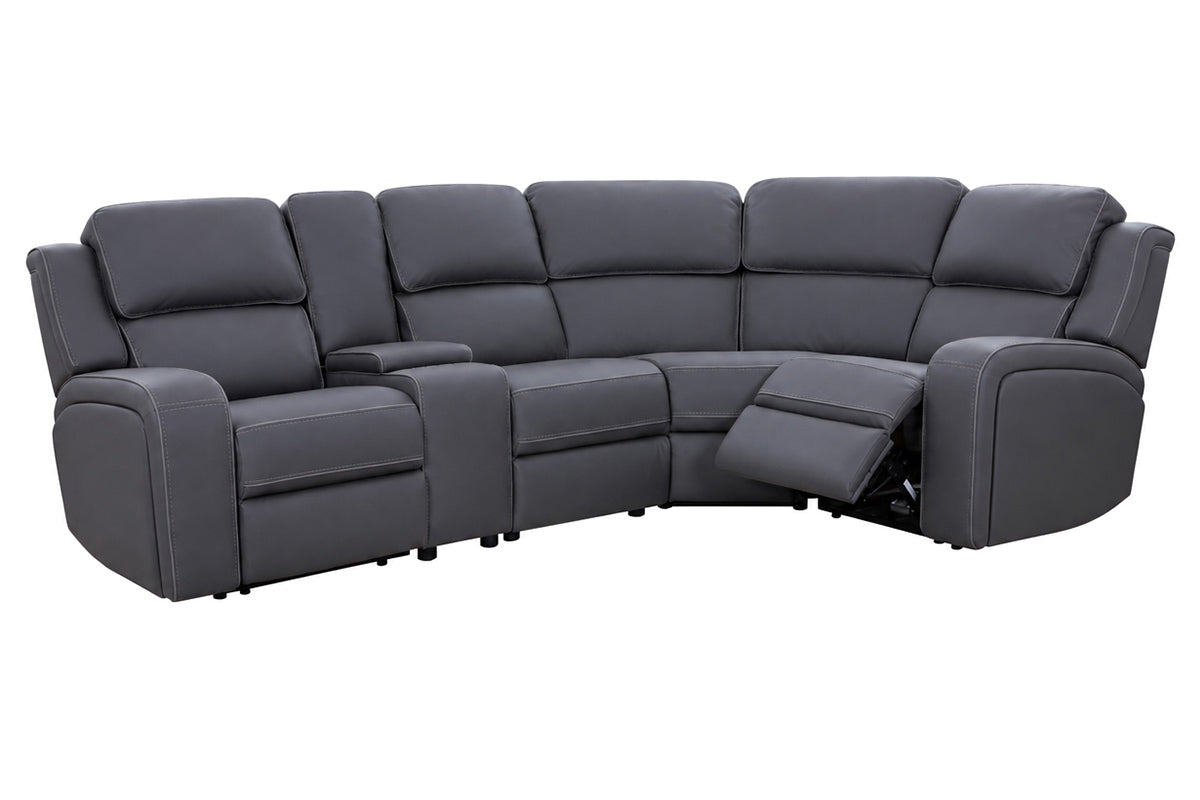 Shobi Corner Sofa | Medium | Power Recliner | Fabric | Grey-2