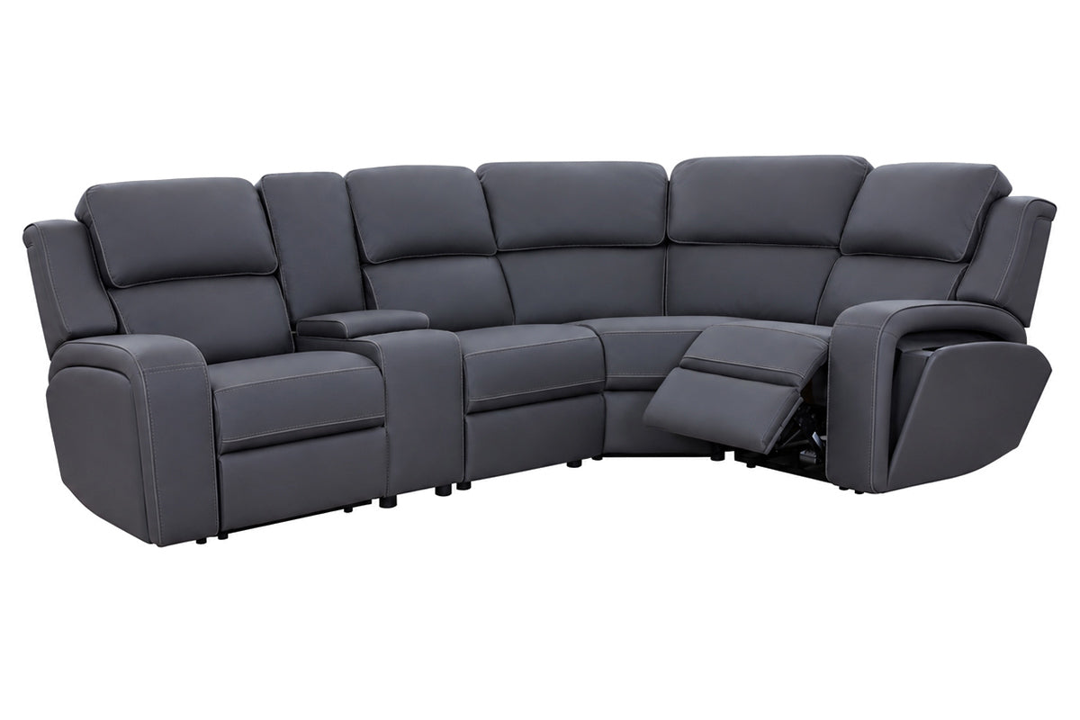 Shobi Corner Sofa | Medium | Power Recliner | Fabric | Grey-4