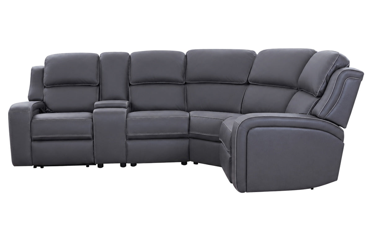 Shobi Corner Sofa | Medium | Power Recliner | Fabric | Grey