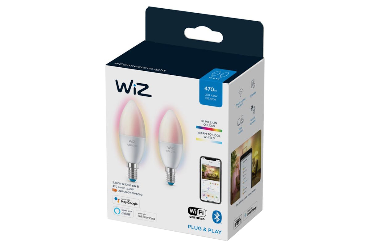 Wiz Candle C37 E14 Smart LED Bulb | 2 Pcs-11