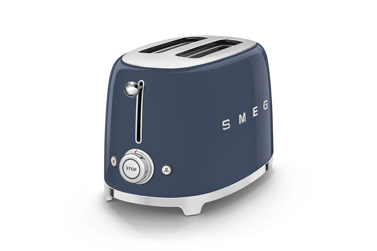 Smeg 50's Retro Style Aesthetic 2 Slice Toaster | TSF01NBUK | Navy Blue-2